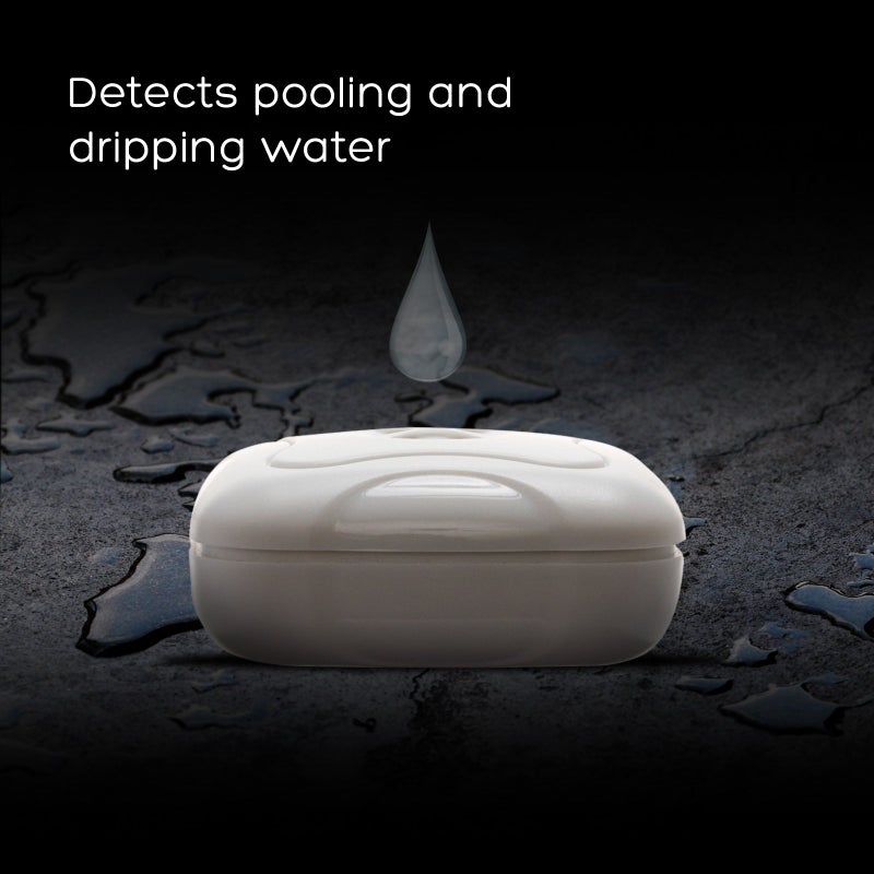 Mindful Design 2 Pack Water Leak Detector - 95 dB Flood Detection Alarm Sensor for Bathrooms, Basements, Laundry Rooms, Garages, Attics and Kitchens by Mindful Design (White, 2 Pack) - Image 2